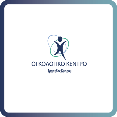 A tile with dark blue border and white background containing the logo of the Bank of Cyprus Oncology Centre (BOCOC)