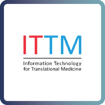 A tile with dark blue border and white background containing the logo of the Information Technology for Translational Medicine (ITTM)